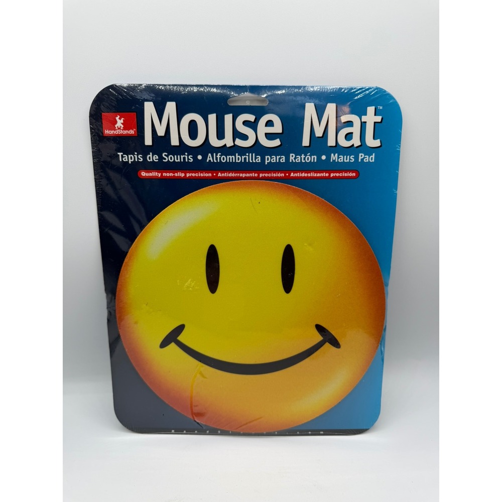 HandStands Vintage Smiley Face Mouse Mat Retro Yellow Happy Face Non-Slip